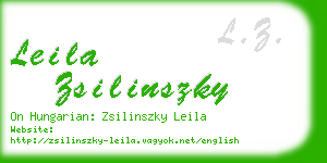 leila zsilinszky business card